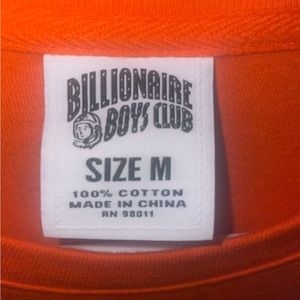 Billionaire boys club. Size m. Orange.